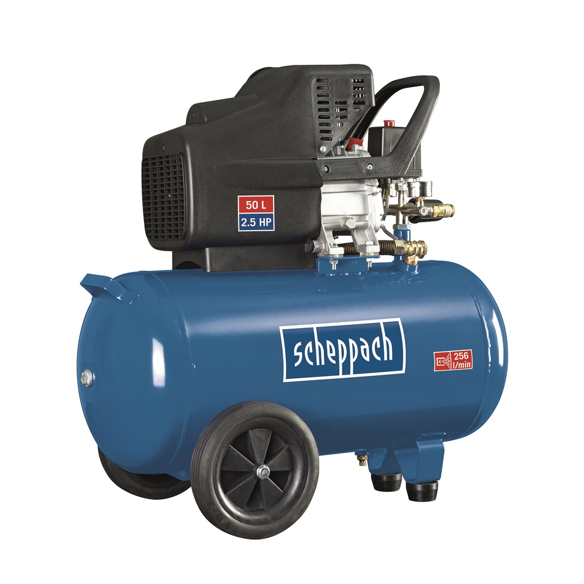 Scheppach 50 literes olajos kompresszor 10 bar/ 1800 W, 256L/min